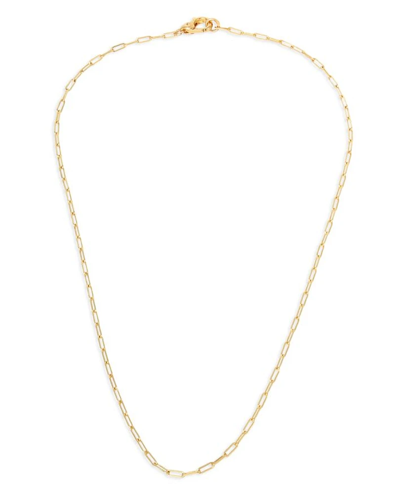 Oval Link Chain Convertible Necklace, 18"