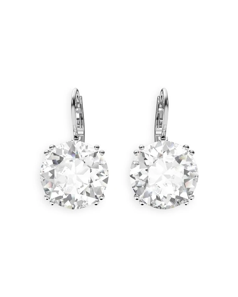 Millenia Crystal Drop Earrings in Rhodium Plated