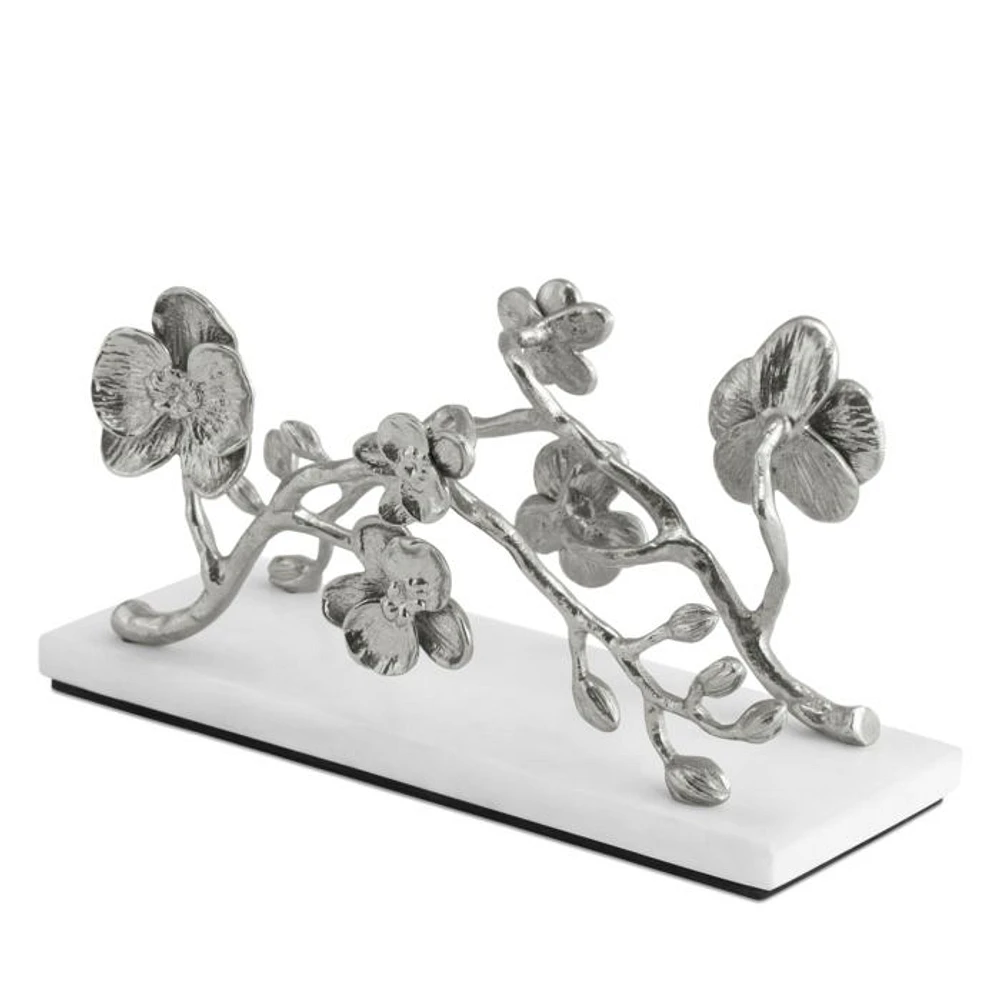White Orchid Vertical Napkin Holder