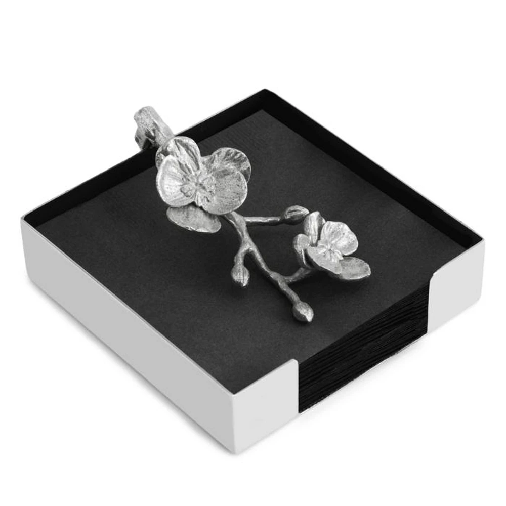 White Orchid Napkin Holder