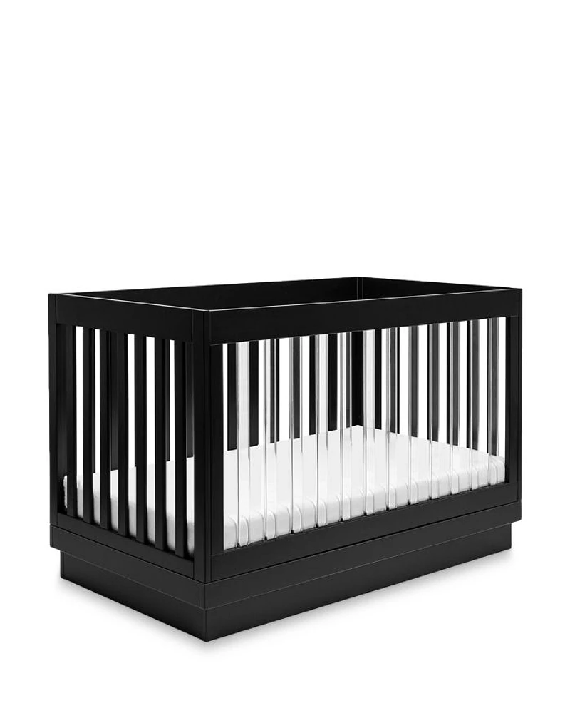 Harlow Acrylic 3 in 1 Convertible Crib with Toddler Bed Conversion Kit