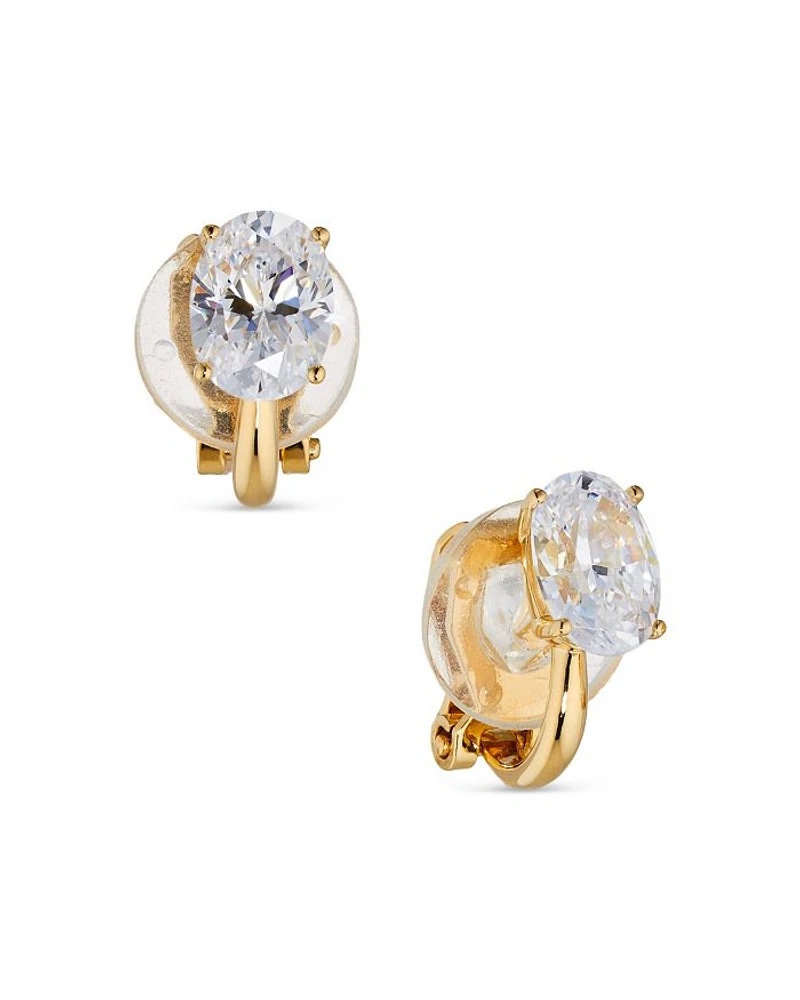 Modern Love Oval Clip On Earrings