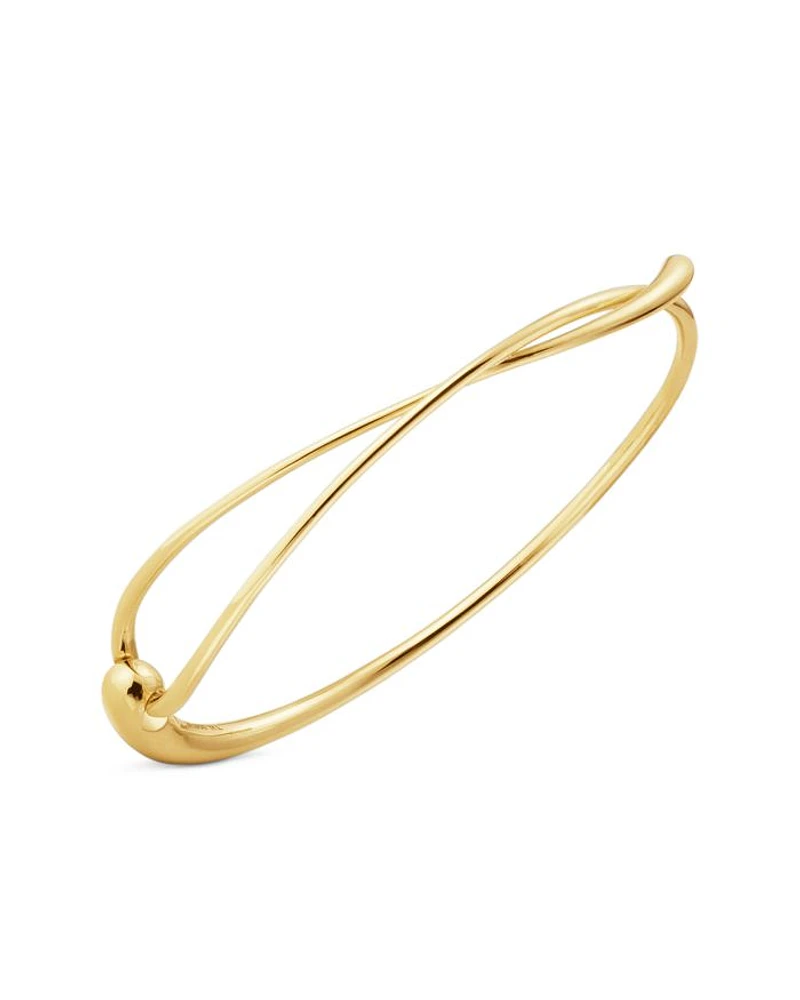 18K Yellow Gold Mercy Abstract Bangle Bracelet