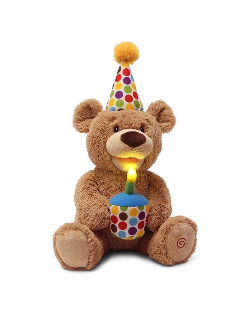 Happy Birthday Animated Bear Singing Light Up Plush Stuffed Animal, 10"- Ages 3+
