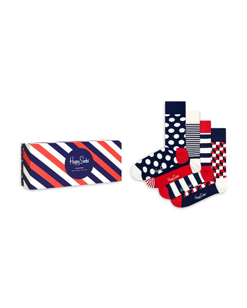 Classic Cotton Blend Crew Socks Gift Box, Pack of 4