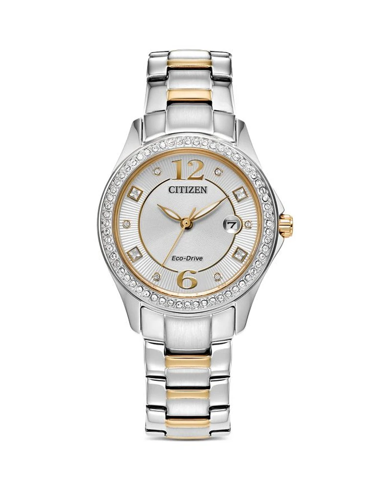 Eco Two Tone Stainless Steel Watch, 30.5mm