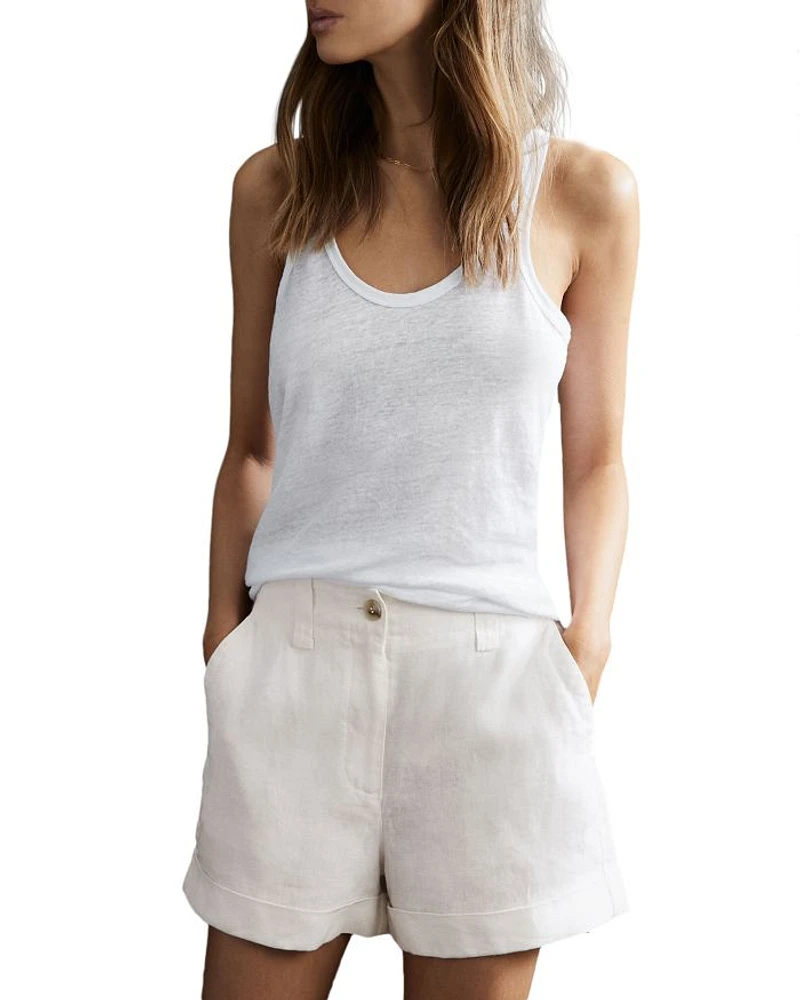 Demi Garment Dyed Linen Shorts