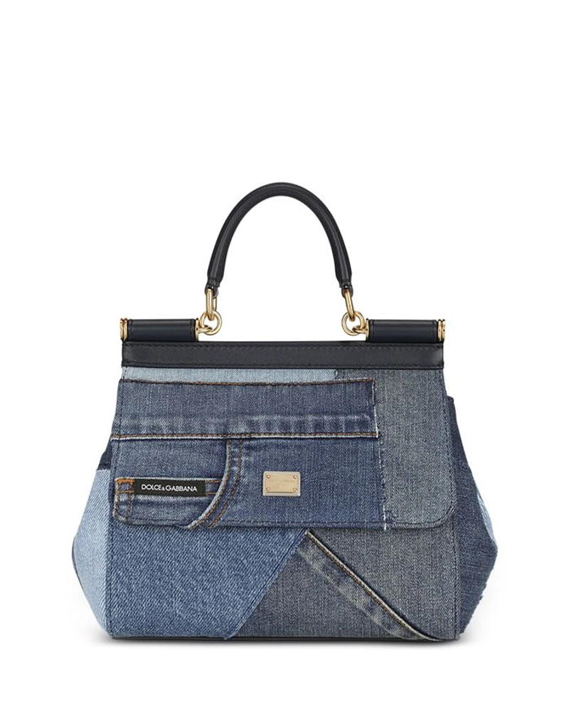 Small Sicily Bag in Patchwork Denim