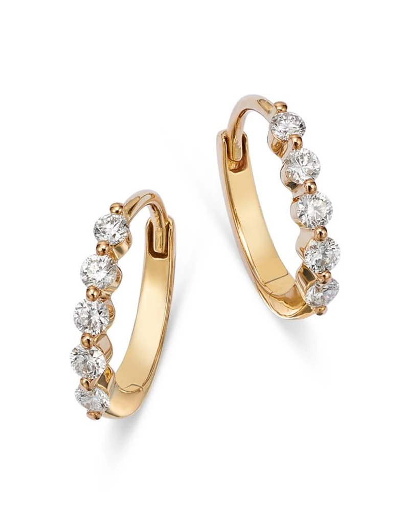 Diamond Mini Hoop Earring Collection 14K Gold, 0.25 tcw