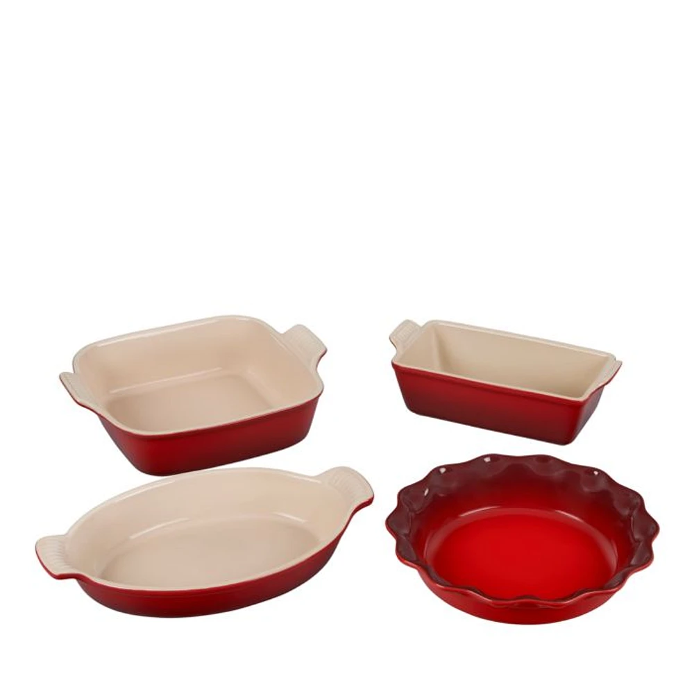 4 Pc Stoneware Baking Set
