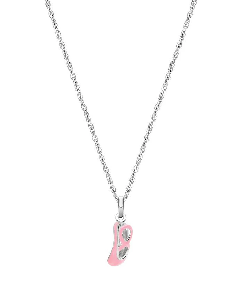 Girls' Sterling Silver Little Ballerina 13-14" Necklace - Little Kid, Big Kid