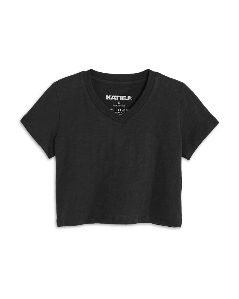 Girls' Courage Cropped V Neck Tee - Big Kid