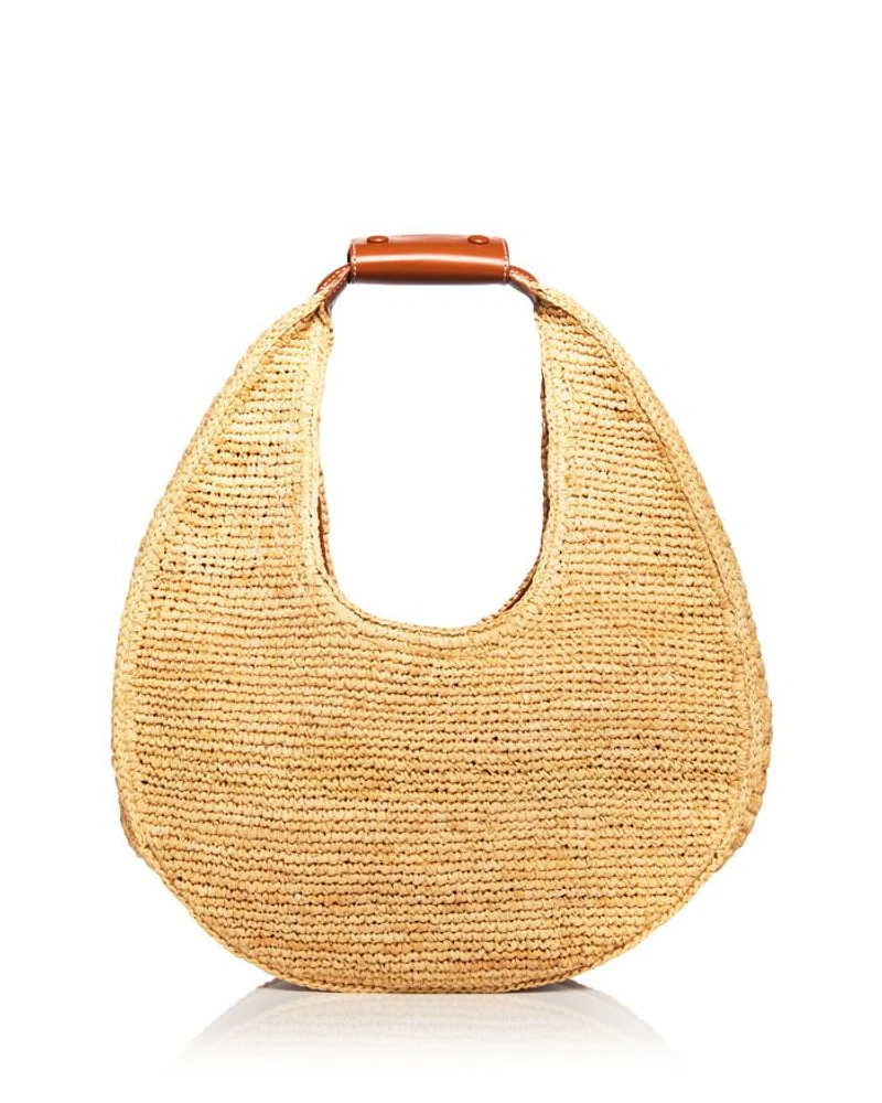 Raffia Large Moon Tote Bag