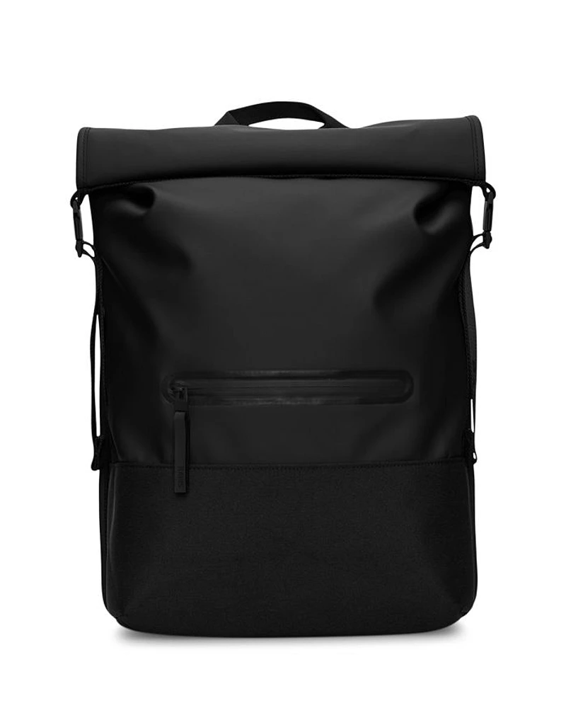 Trail Faux Leather Roll Top Backpack