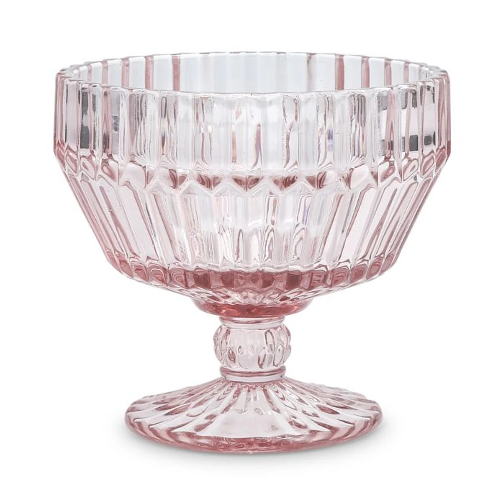 Archie Pink Coupe Footed Dessert Bowl, Set of 4