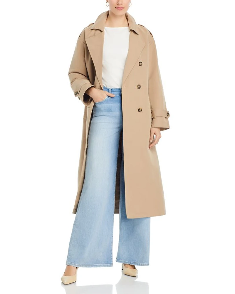 Long Double Breasted Trench Coat