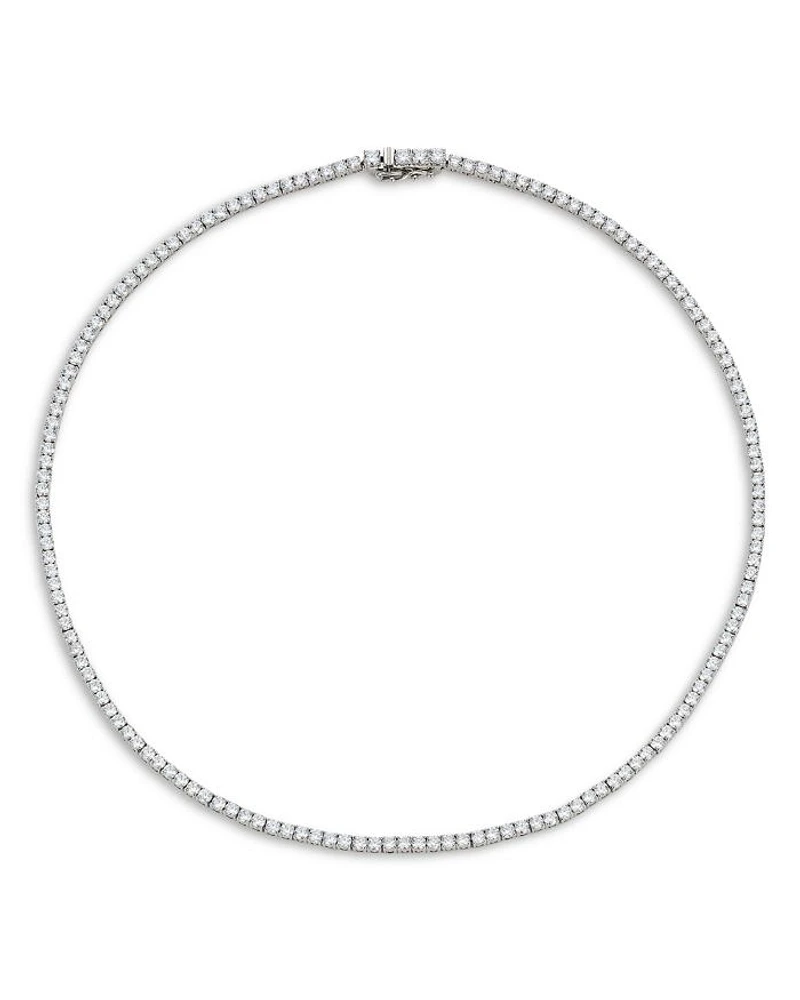 2.5mm Cubic Zirconia Tennis Necklace, 16"