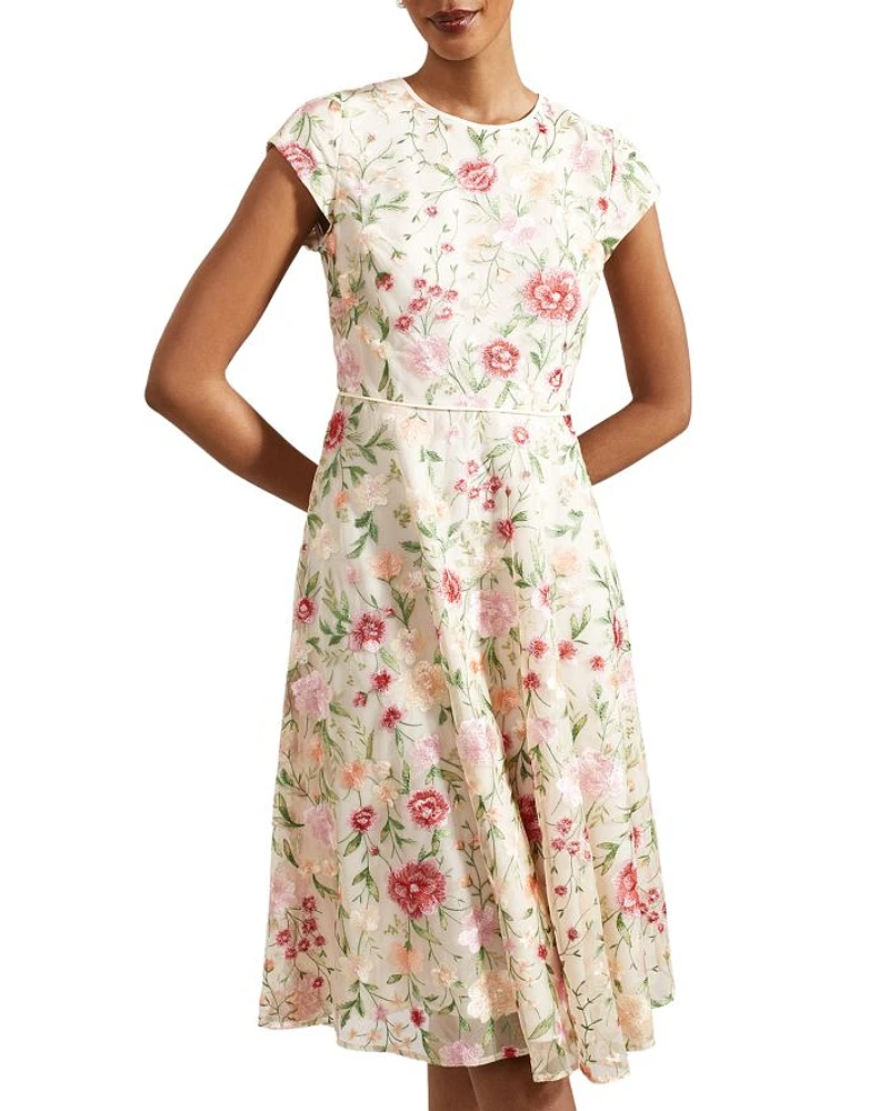 Tia Floral Embroidered Dress