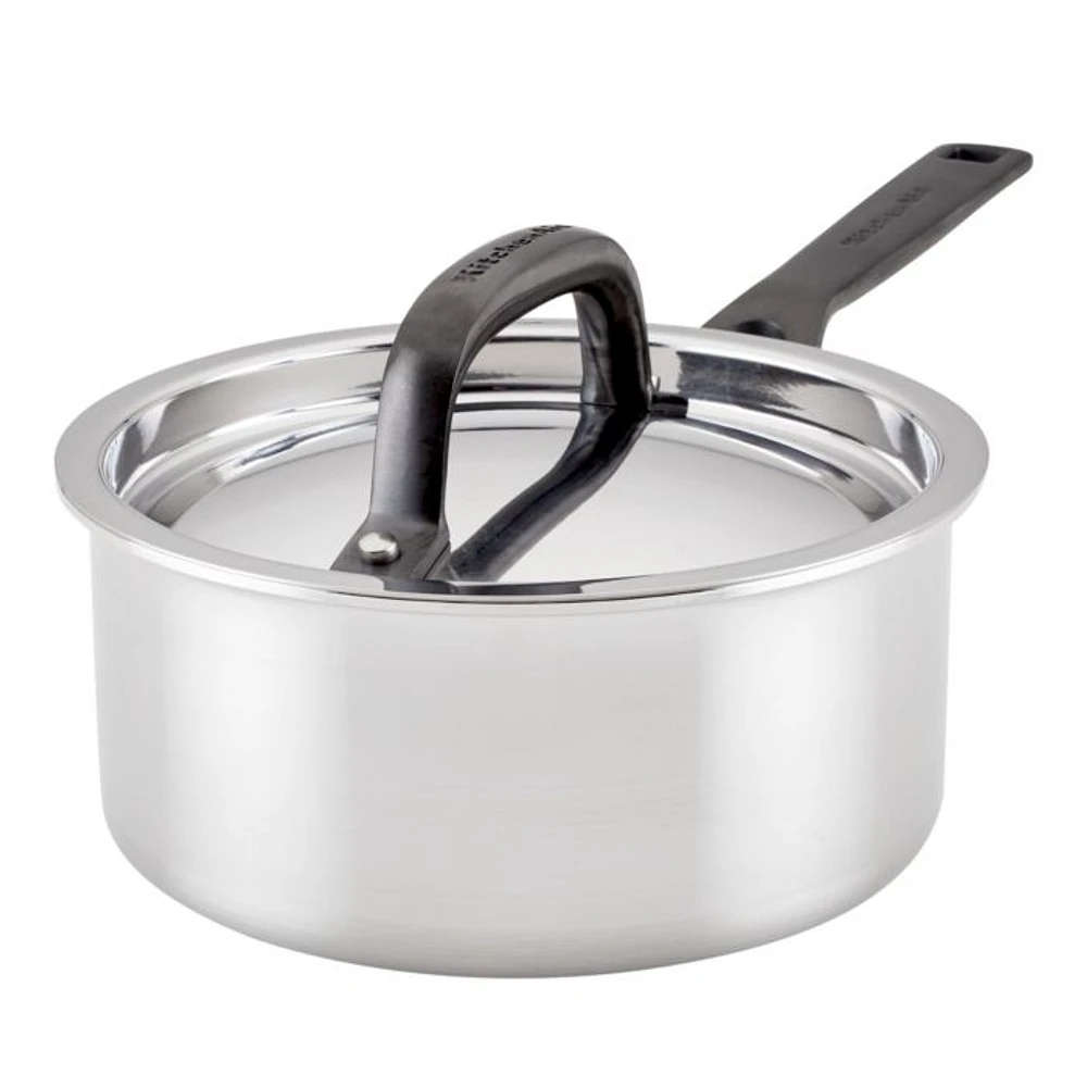 5 Ply Stainless Steel 1.5 Qt Saucepan and Lid