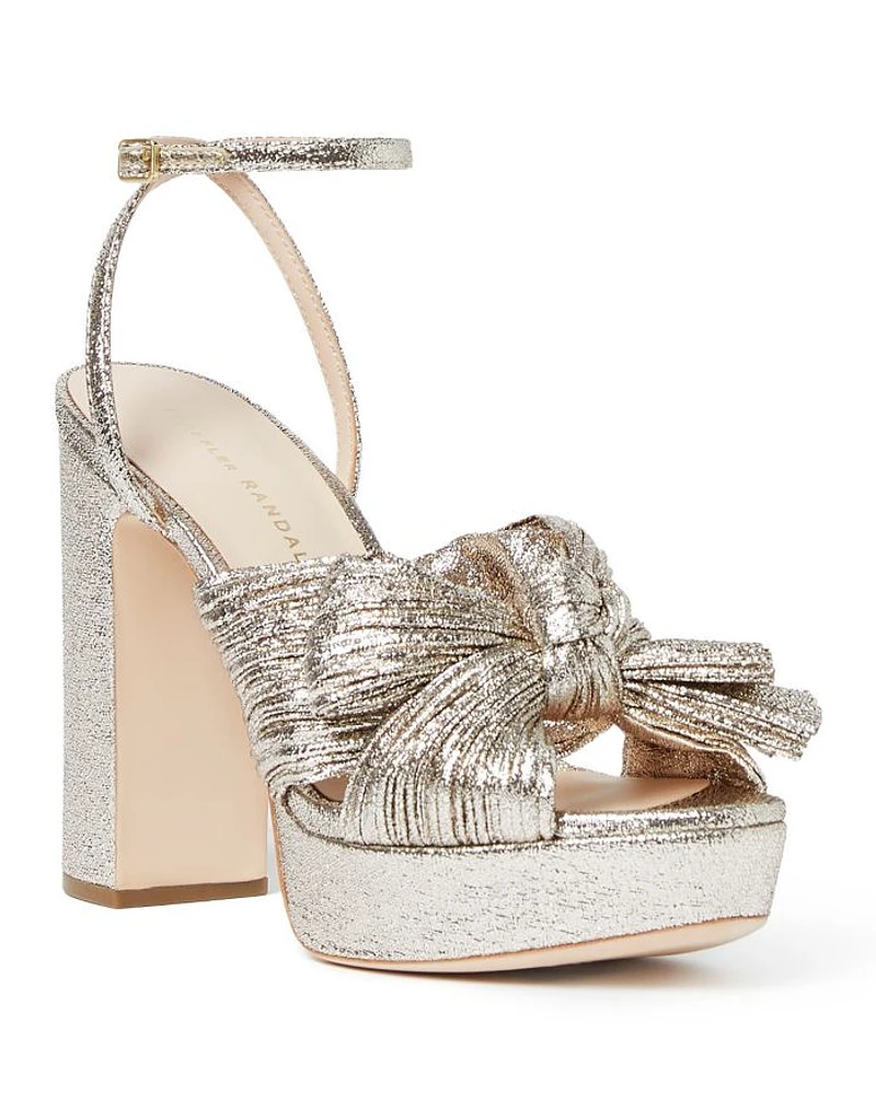 Women's Strappy Bow Platform Sandals