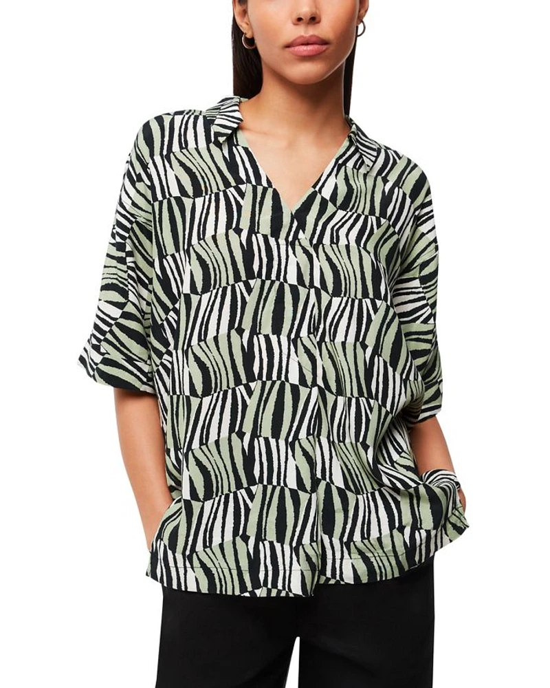 Checkerboard Tiger Boxy Shirt