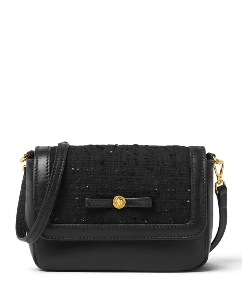 Girls' Leather & Tweed Shoulder Bag - Little Kid, Big Kid