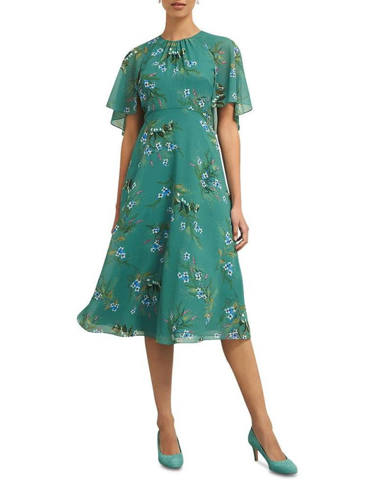 Jaida Floral Print Midi Dress