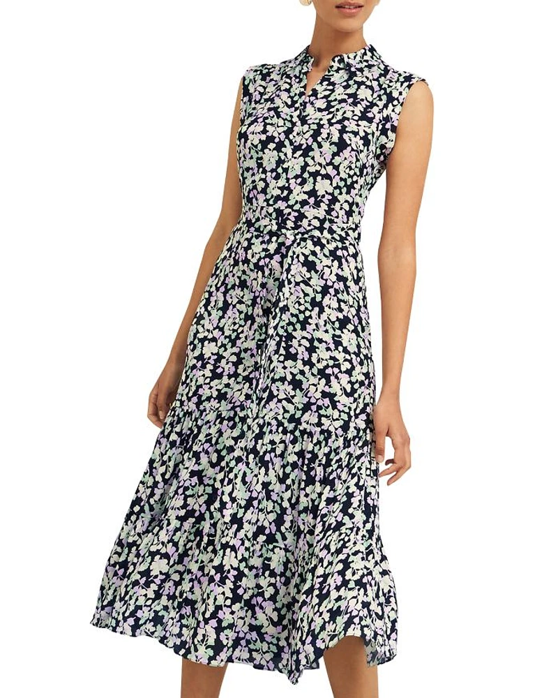 Esme Floral Print Sleeveless Midi Dress