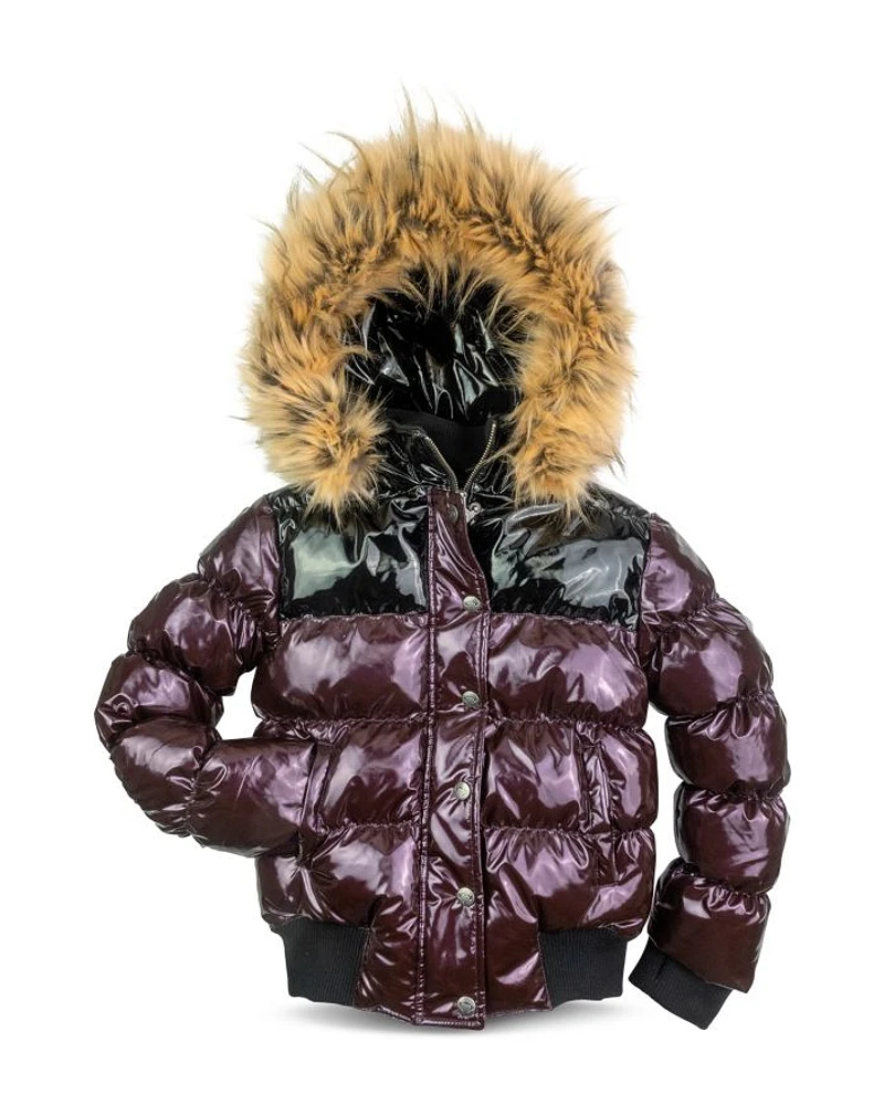 Girls' Kyla Faux Fur Trim Puffer Coat - Little Kid, Big Kid