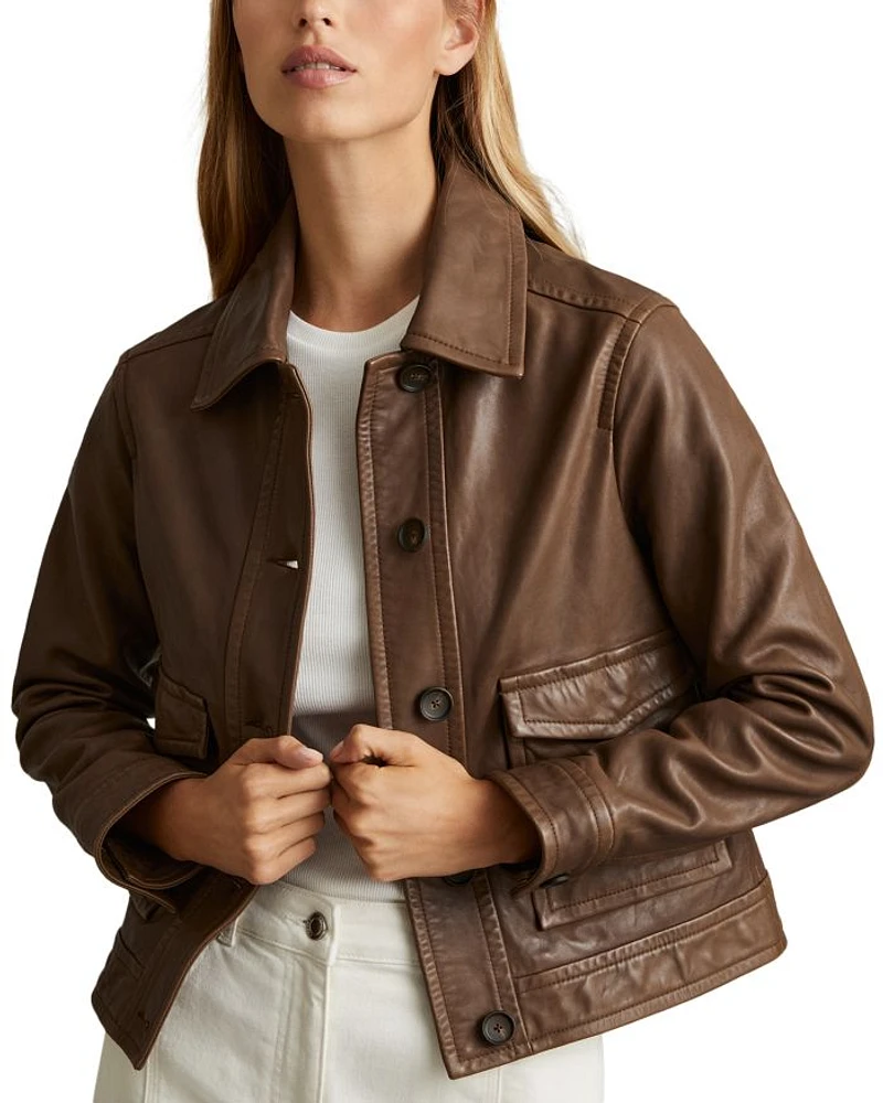 Hanson Leather Trucker Jacket
