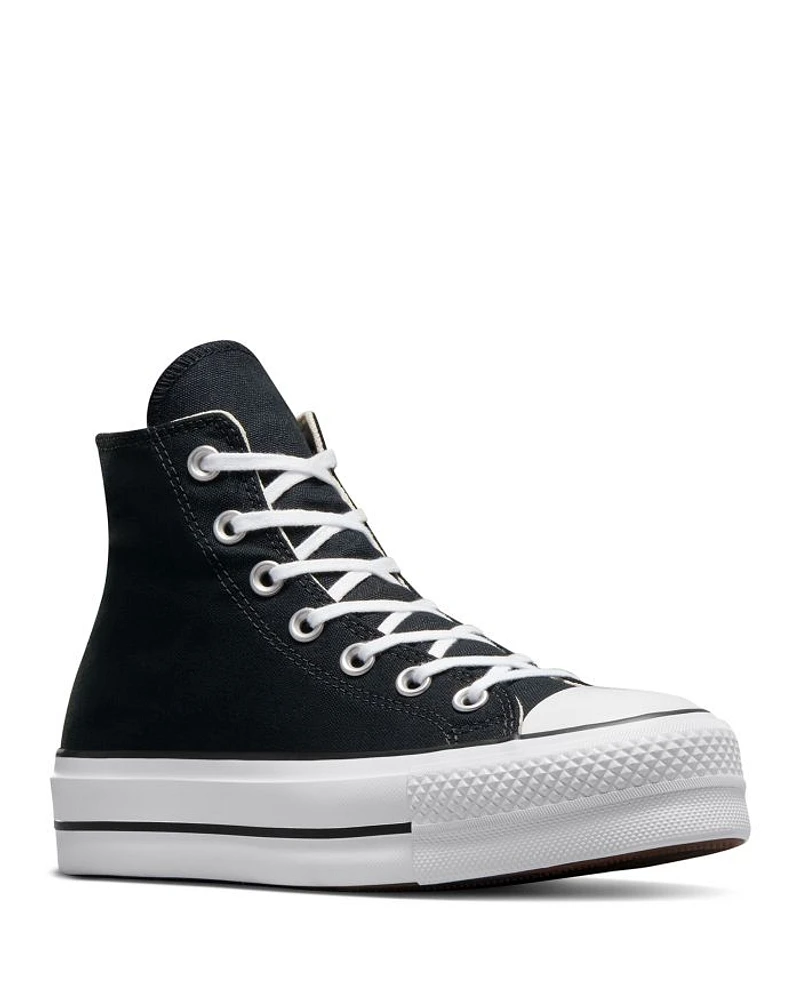 Women's Chuck Taylor All Star Hi Top Black & White Platform Sneakers