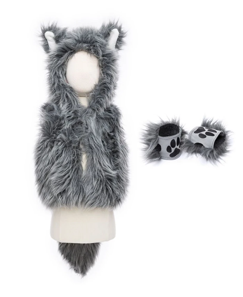 Big Bad Wolf Vest with Gloves Costume - Ages 3-6 Years