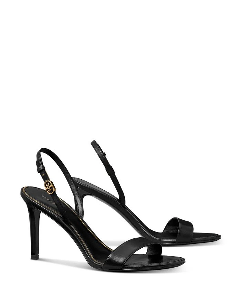 Women's Double T Buckle Heel Sandals