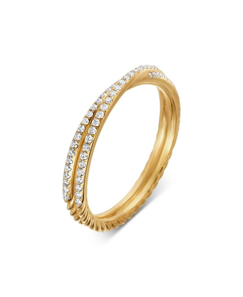 18K Yellow Gold DY Crossover® Micro Pavé Band Ring