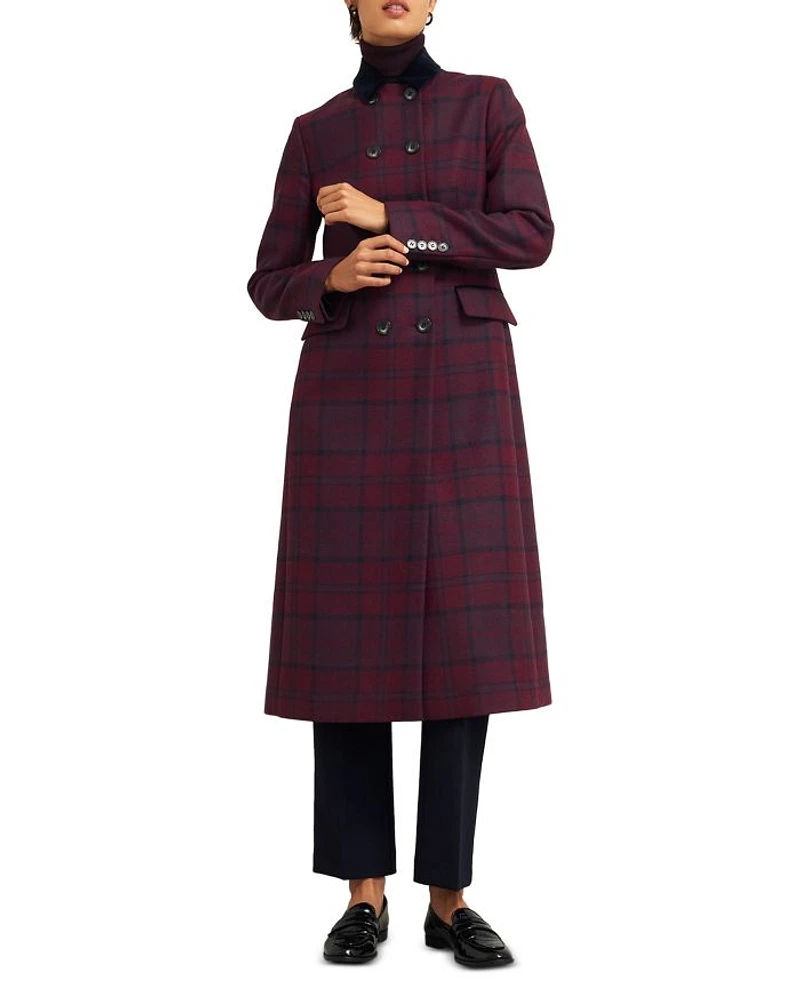 Patricia Plaid Double Breasted Coat