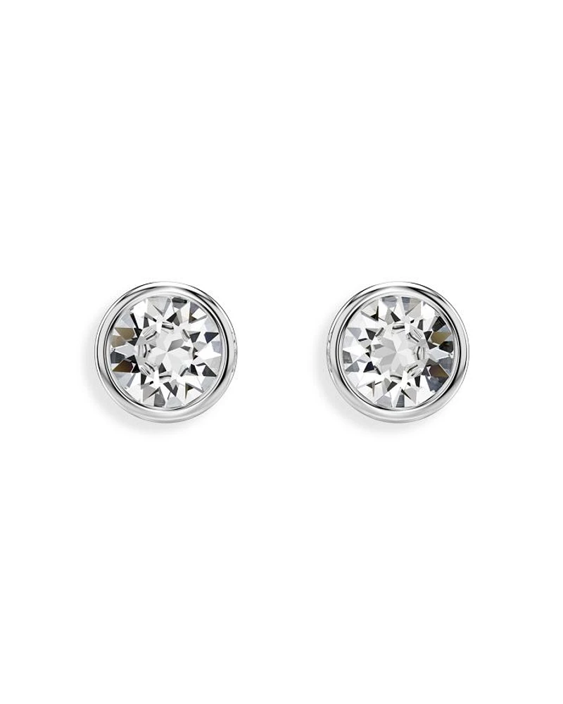 Imber Crystal Stud Earrings in Rhodium Plated