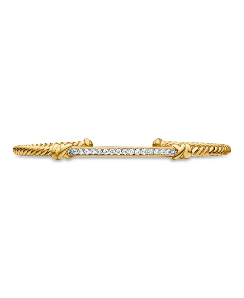 Petite Helena Two Station Wrap Bracelet 18K Yellow Gold with Diamonds