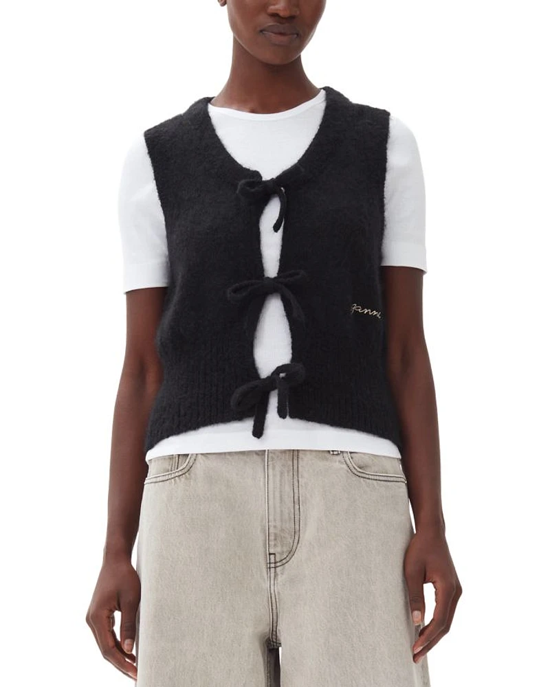 Tie Front Sweater Vest