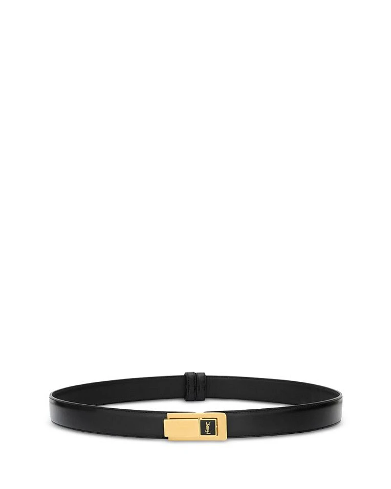 Charniere Buckle Belt Smooth Leather