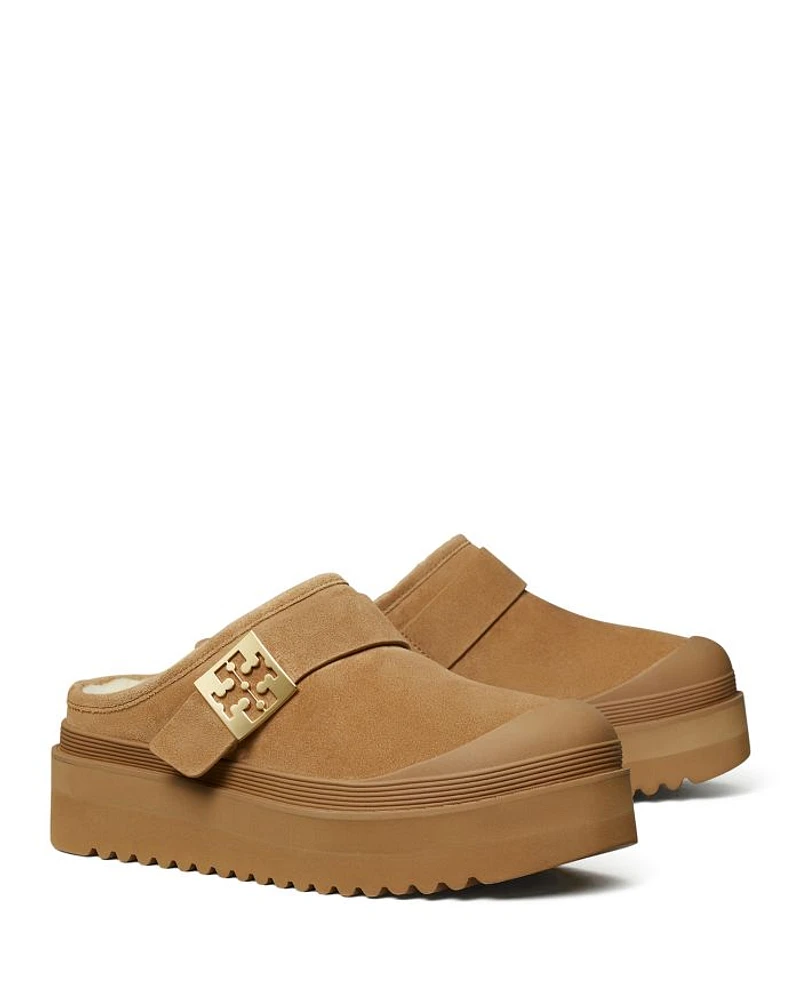 Women's Mellow Shearling Lined Platform Clogs