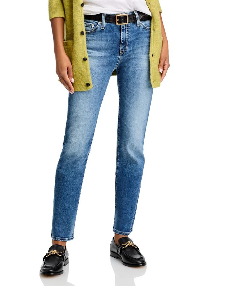Mari Mid Rise Slim Straight Jeans
