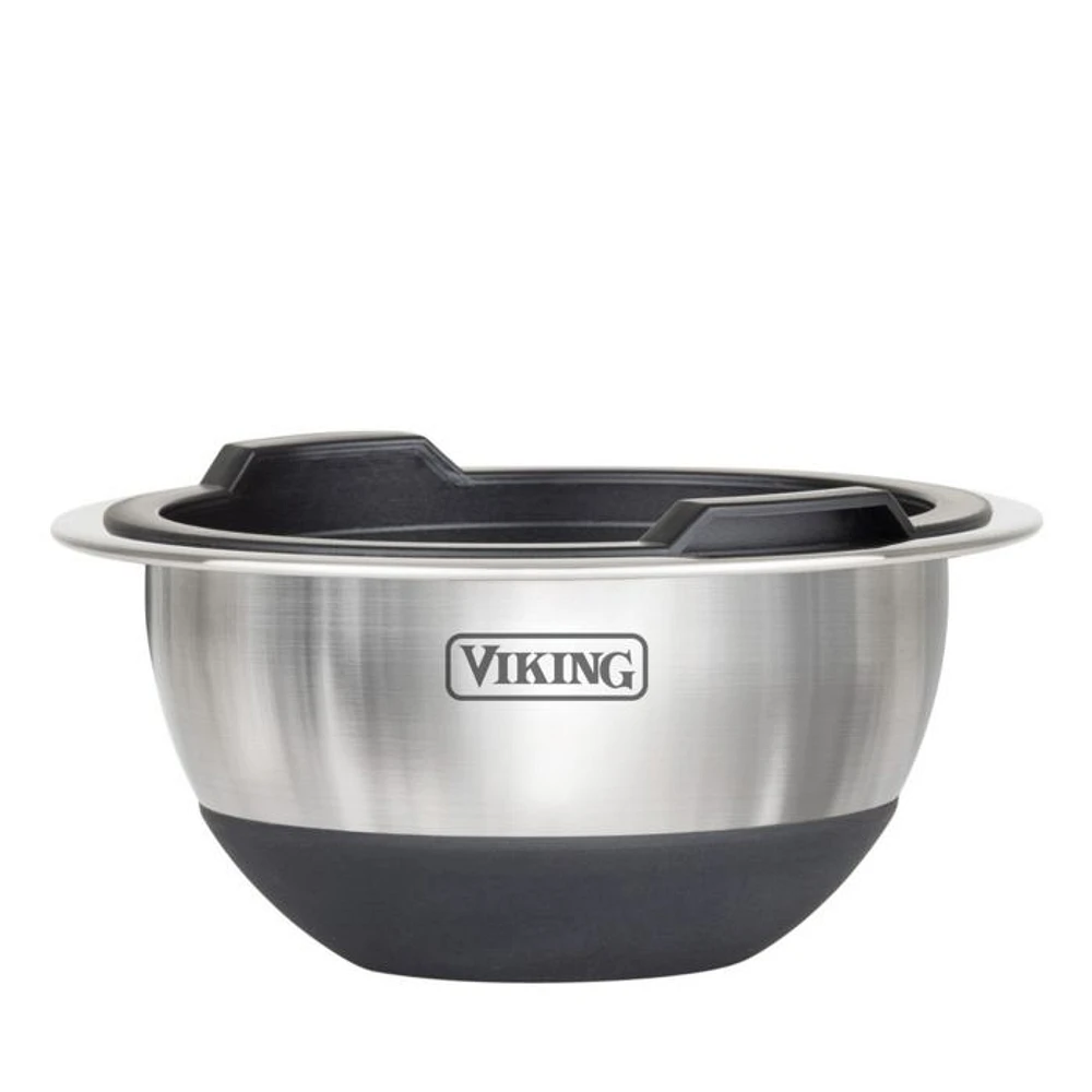 10 Piece Stainless Steel Mixing Bowl Set, Black