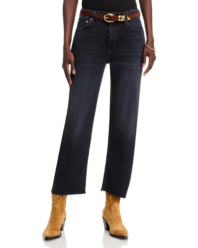 Palma High Rise Ankle Straight Jeans Medallion