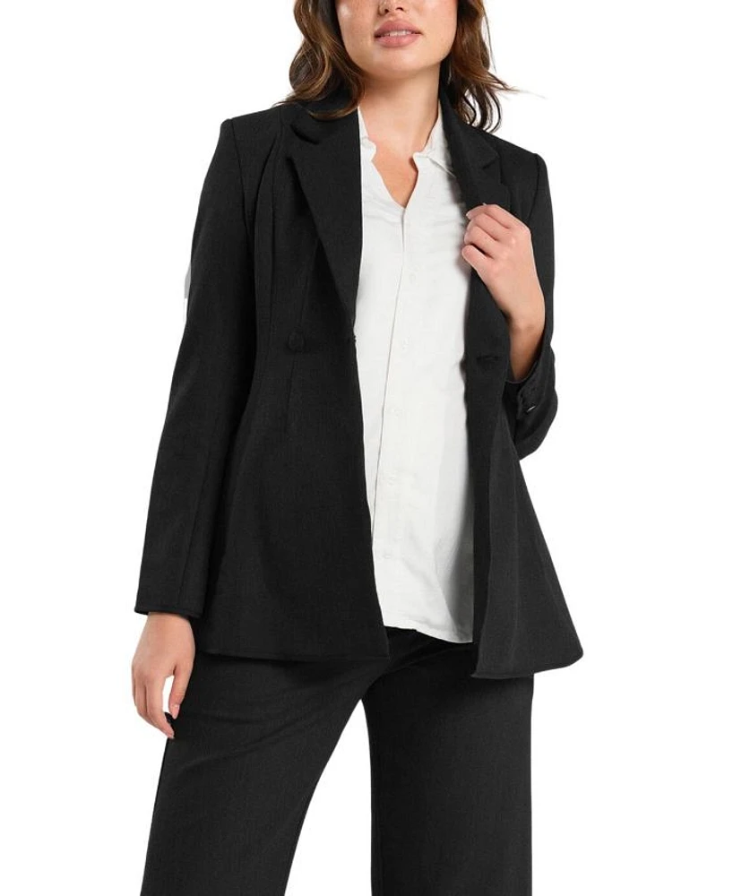 Women's Tailored Maternity Workwear Blazer Italian Stretch Suiting Fabric