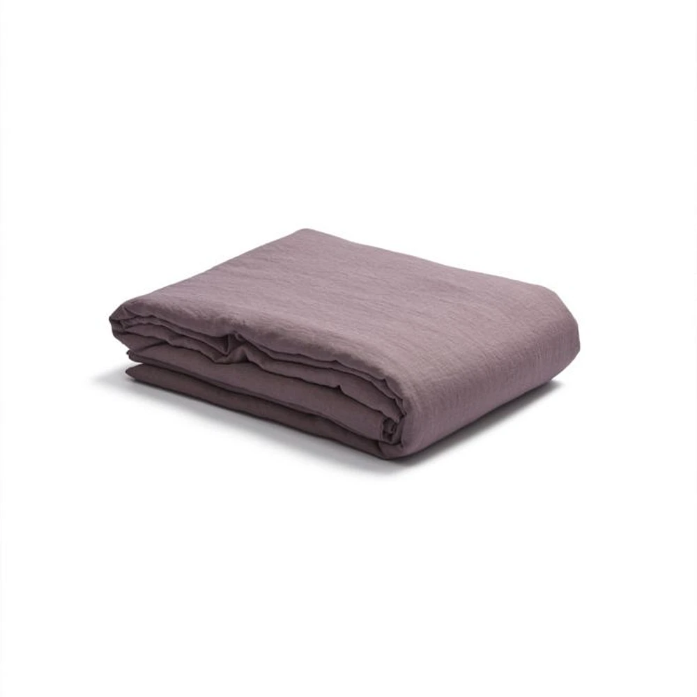 Linen Blend Flat Sheet, Twin