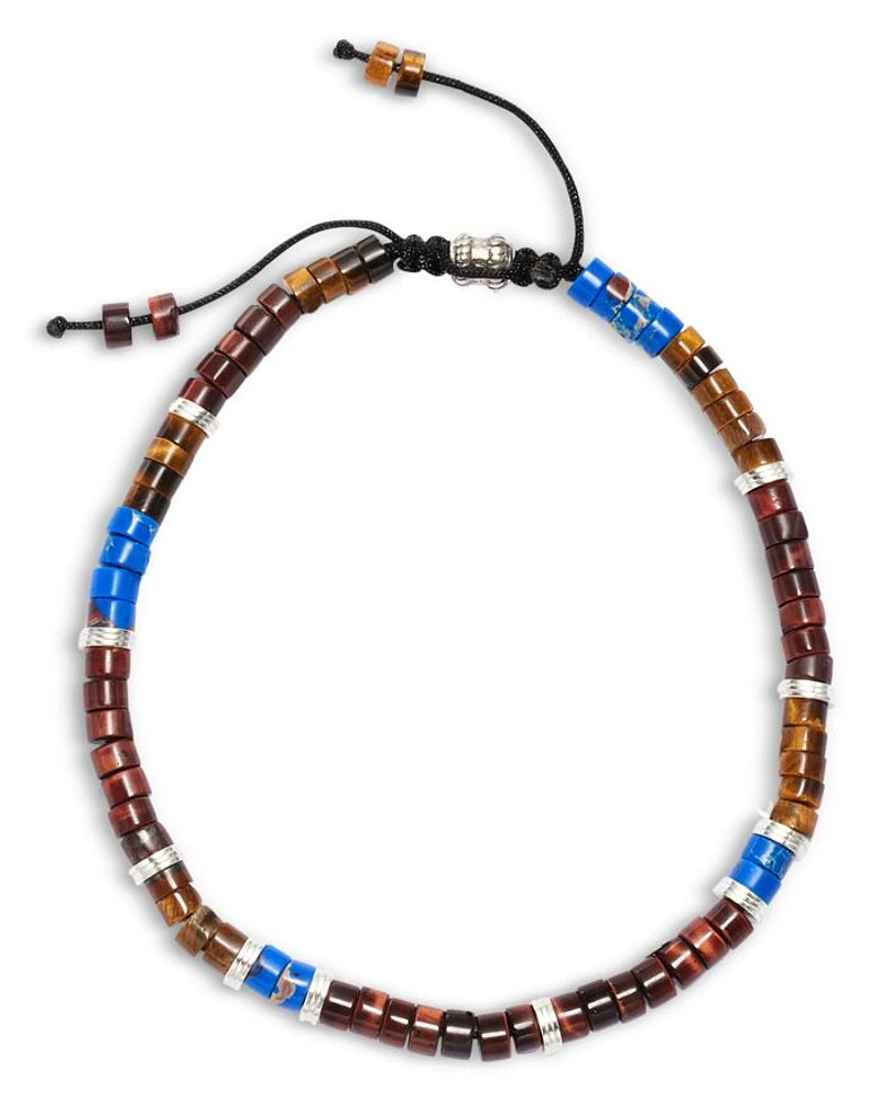 Dylan African Jade, Jasper & Tiger's Eye Beaded Bracelet