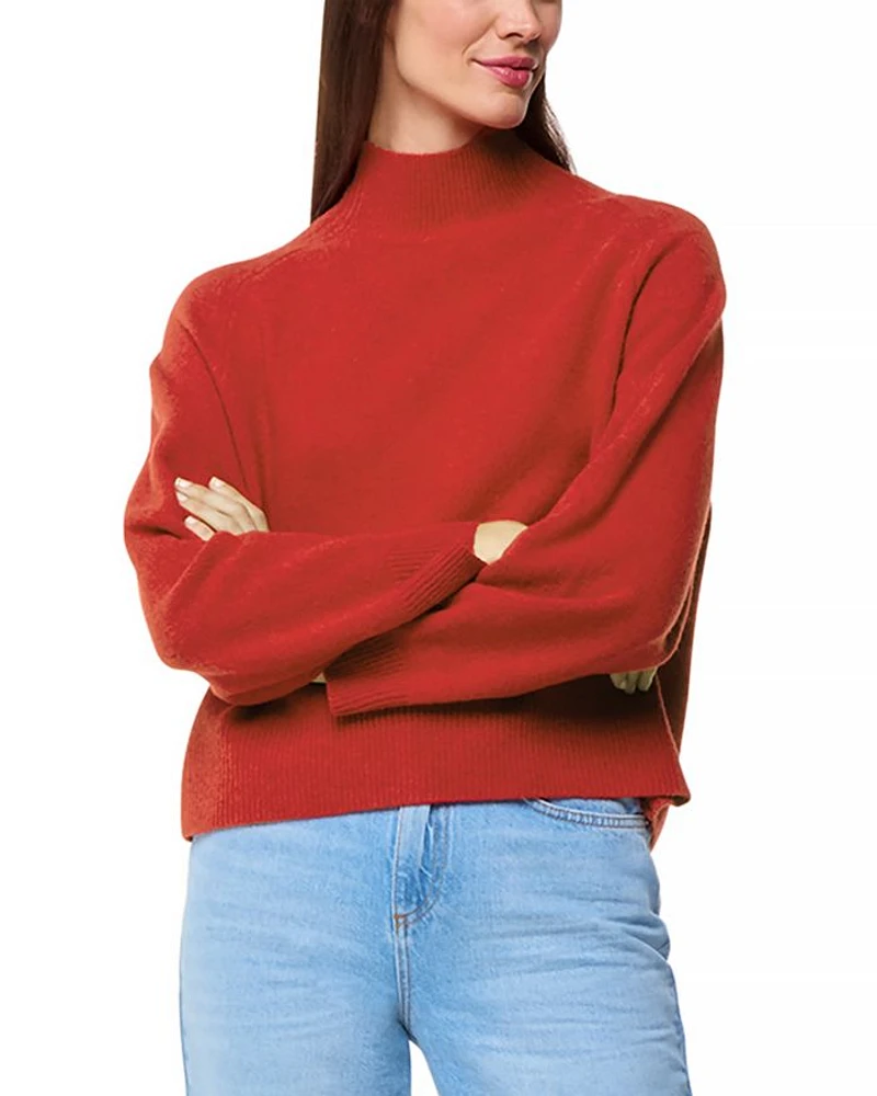 Funnel Neck Wool Sweater