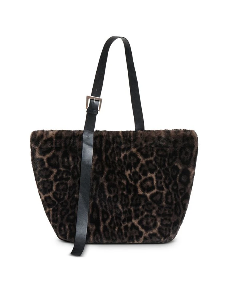 Esti Leopard Faux Fur Tote