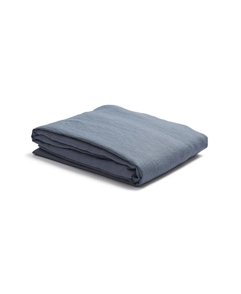 Linen Blend Fitted Sheet, Twin