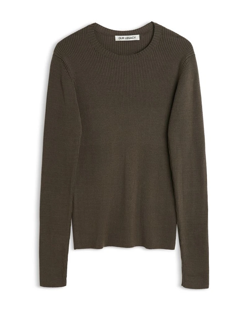 Ribbed Crewneck Sweater